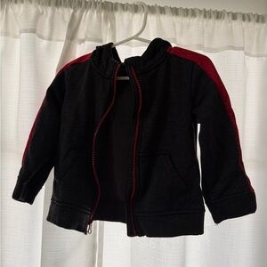 Athletic Works Black Hoodie with Red Stripes